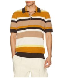 Scotch & Soda - Structured Striped Knitted Polo - Lyst