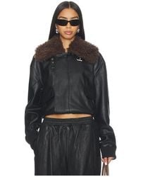 superdown - Philomena Faux Leather Jacket - Lyst