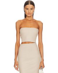 SPRWMN - Leather Micro Tube Top - Lyst