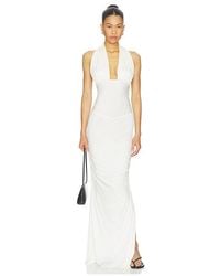 Indah - Amanda Solid Halter Maxi Dress - Lyst