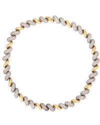 Eddie Borgo - Collier Ras-De-Cou Pavé Two Tone Torsade En Metallic,Metallic - Lyst