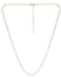 By Adina Eden - Cz Baguette Around Tennis Necklace - Lyst