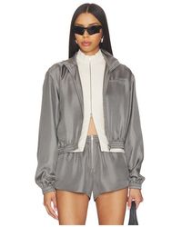 Alexander Wang - Chaqueta Cropped Track En Color Gris Talla (También En Xs, S, M) - Lyst
