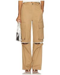 Area - Crystal Slit Cargo Pant - Lyst
