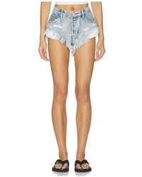 One Teaspoon - Rollers Low Waist Denim Shorts - Lyst