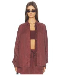 Beyond Yoga - Sunkissed Cupro Button Down Shirt - Lyst