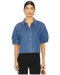 FRAME - Camisa De Manga Ancha En Color Azul Talla (También En M, S, Xs) - Lyst