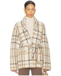 NAADAM - Super Luxe Plaid Jacquard Wrap Coat - Lyst