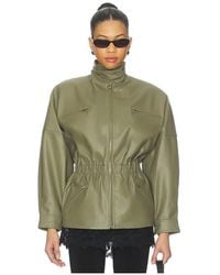 AEXAE - Leather Cinched Mid Jacket - Lyst