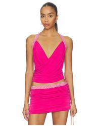 Tiger Mist - Persi Cross Front Cowl Top - Lyst
