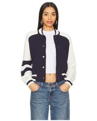 Central Park West - Cable Sleeve Knit Bomber - Lyst