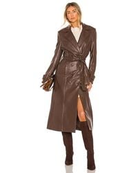 Bardot - Faux Leather Trench Coat - Lyst