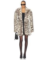 ANDAMANE - Weston Maxi Faux Fur Jacket - Lyst