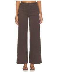 PAIGE - Anessa With Front Yoke & Stitch Through Pockets Wide Leg Jeans - Lyst