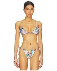 Seafolly - Beach Boheme Slide Triangle Bikini Top - Lyst