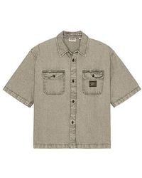 Guess - Boxy Denim Short Sleeve Shirt - Lyst