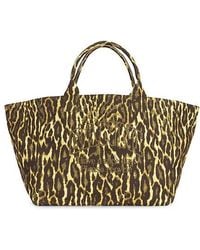 Ganni - Xxl Easy Shopper Printed Gradient Leo Bag - Lyst