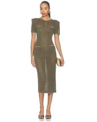 L'Agence - 'Agence Mel Short Sleeve Open Stitch Midi Dress - Lyst