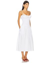 aqua paneled midi dress Ruffled Aqua Swim Cover-Up Midi Dress M