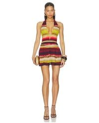 Runaway the Label - Xylia Halter Low Plunge Mini Dress - Lyst