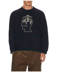 Brain Dead - Jersey En Color Azul Talla (También En M, Xl/1X) - Lyst