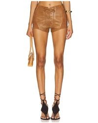 retroféte - Shorts Aus Veloursleder Agda - Lyst