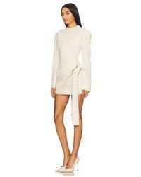lioness martini mini dress white LIONESS Martini Long Sleeve Mini Dress in Cream