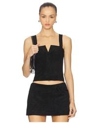 Amanda Uprichard - X Revolve Nia Suede Top - Lyst