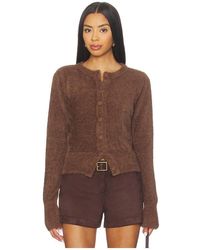 SNDY'S - Kailey Fluffy Knit Cardigan - Lyst