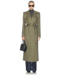 Bardot - Kira Faux Suede Trench Coat - Lyst