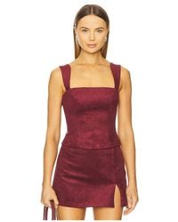 Amanda Uprichard - Ceronne Suede Top - Lyst