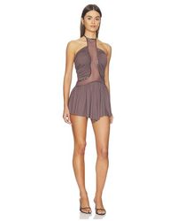 knee length dresses for ladies Luiza Mesh Beaded Backless Mini Dress | Jaded London main image 1