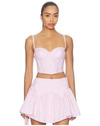 Fleur du Mal - Poplin Cropped Hamptons Bustier - Lyst