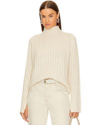 Song of Style - Vianne Rib Mock Neck Sweater - Lyst