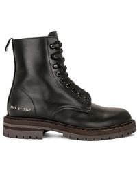 Common Projects - Leather Winter Combat Boots - Lyst