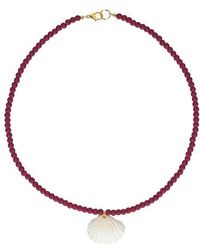 Casa Clara - Hallie Beaded Necklace With Seashell - Lyst
