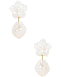 Jennifer Behr - Pendientes Mina En Color Ivory Talla En - Lyst