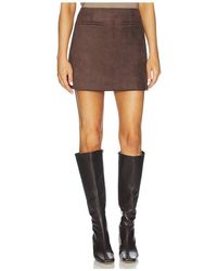 Elodie the Label - Elodie Mina Faux Suede Mini Skirt - Lyst