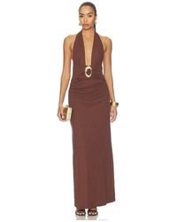 Runaway the Label - Arina Halter V-Neck Maxi Dress - Lyst