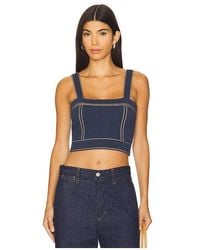 Autumn Cashmere - Cropped Top Stitch Tank Top - Lyst