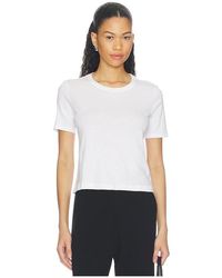 L'Agence - 'Agence Stormy Short Sleeve Crop Crew Neck Tee - Lyst