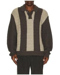 Obey - Polo De Rugby Textured En Color Negro Talla (También En S, M) - Lyst