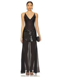 WeWoreWhat - Sheer Panel Maxi Dress - Lyst
