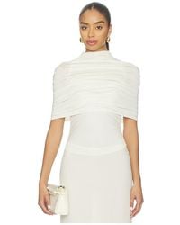 LAPOINTE - Mock Neck Ruched Top - Lyst
