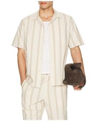 Vince - Cove Stripe Short Sleeve Cabana Shirt - Lyst