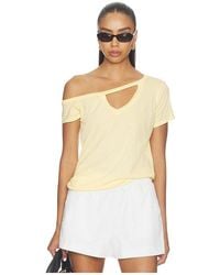 Michael Lauren - X Revolve Zire Short Sleeve Asymmetrical Cold Shoulder Tee - Lyst
