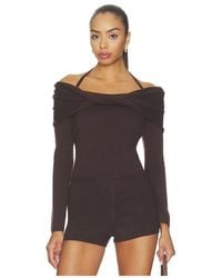 Jonathan Simkhai - Cambria Long Sleeve Off Shoulder Top - Lyst