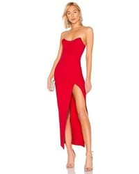 superdown - Vestido Sin Tirantes Ryleigh En Color Rojo Talla (También En Xs, S, L, Xl) - Lyst