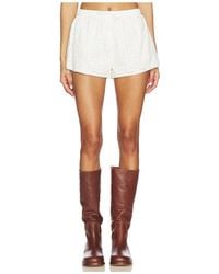 For Love & Lemons - Willa Eyelet Shorts - Lyst