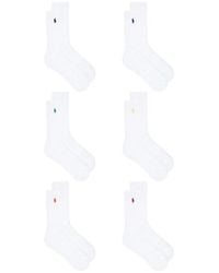 Polo Ralph Lauren - Performance Solid Socks 6-Pack - Lyst
